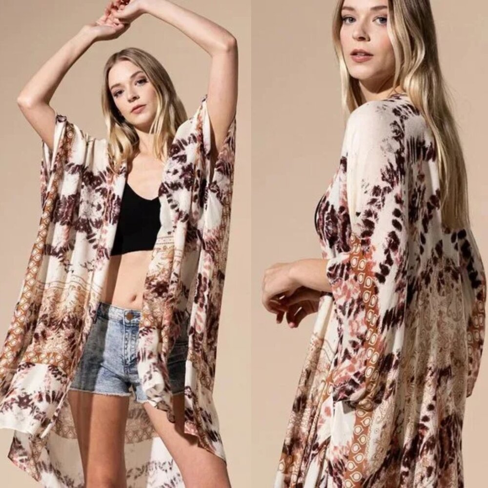 Sienna Sunset Tie-Dye Kimono